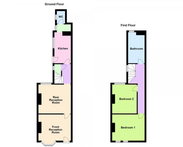 Floor Plan Image for 2 Bedroom Terraced House for Sale in Lumley Road, Walsall, WS1 2LH