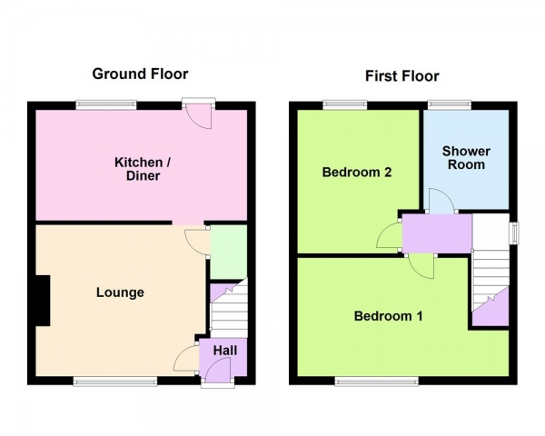 Floor Plan Image for 2 Bedroom End of Terrace House for Sale in Walton Road, Aldridge, WS9 8HN