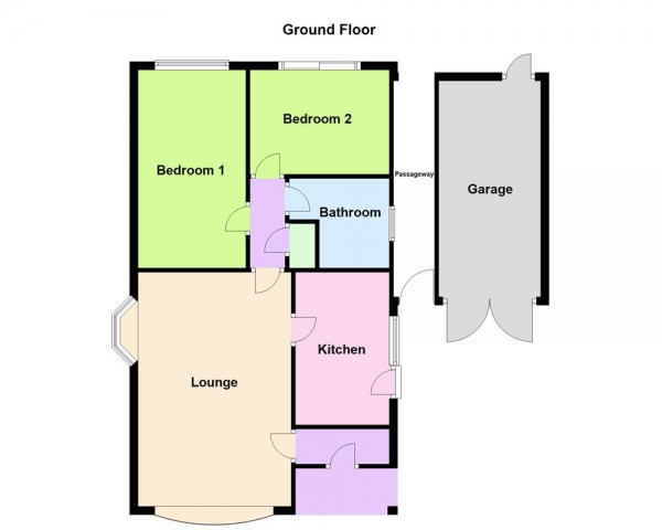 Floor Plan Image for 2 Bedroom Bungalow for Sale in Selsdon Road, Turnberry Estate, Bloxwich, WS3 3UE