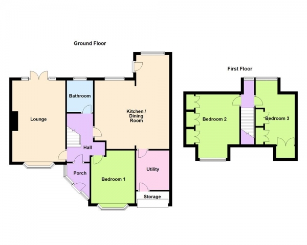 Floor Plan Image for 3 Bedroom Bungalow for Sale in Broadmeadow, Aldridge, WS9 8JB