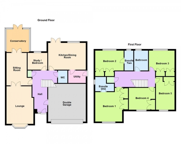 Floor Plan Image for 5 Bedroom Detached House for Sale in Wheatland Grove, Aldridge, WS9 0SR