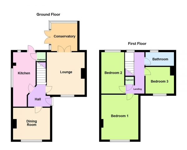 Floor Plan Image for 3 Bedroom Semi-Detached House for Sale in Ingram Road, Bloxwich, Walsall, WS3 3AF