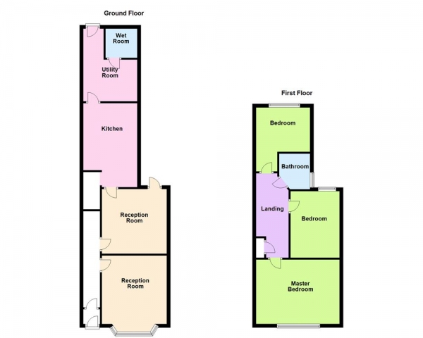 Floor Plan Image for 3 Bedroom Terraced House for Sale in Whetstone Lane, Aldridge, Walsall, WS9 0JB