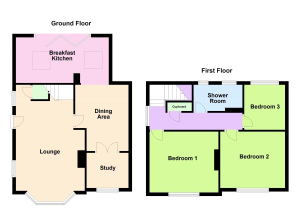 Floor Plan Image for 3 Bedroom End of Terrace House for Sale in Wolverhampton Road, Pelsall, WS3 4AQ