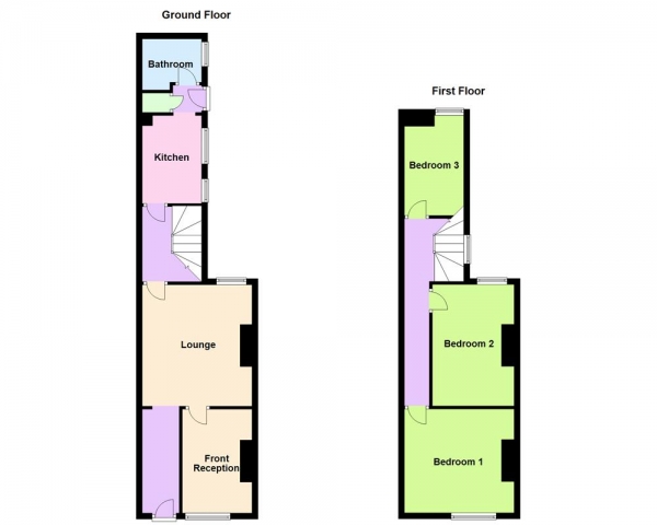 Floor Plan Image for 3 Bedroom Terraced House for Sale in Haskell Street, Walsall, WS1 3LH