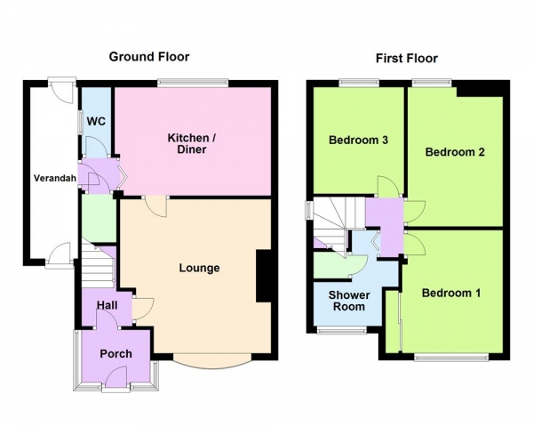 Floor Plan Image for 3 Bedroom Semi-Detached House for Sale in Oswin Road, Walsall, WS3 1PX