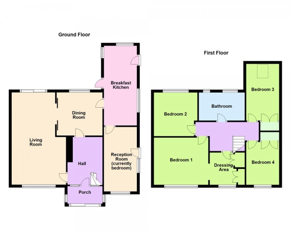 Floor Plan Image for 4 Bedroom Detached House for Sale in Broad Lane, Bloxwich, Walsall, WS3 2TG