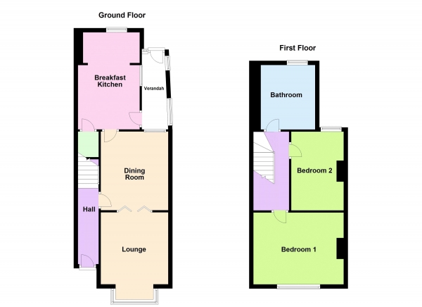 Floor Plan Image for 2 Bedroom End of Terrace House for Sale in Station Road, Aldridge, WS9 0BW