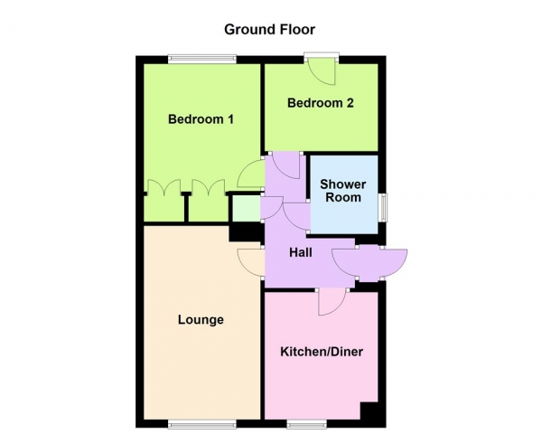 Floor Plan Image for 2 Bedroom Retirement Property for Sale in Fingerpost Drive, Pelsall, WS3 4AP