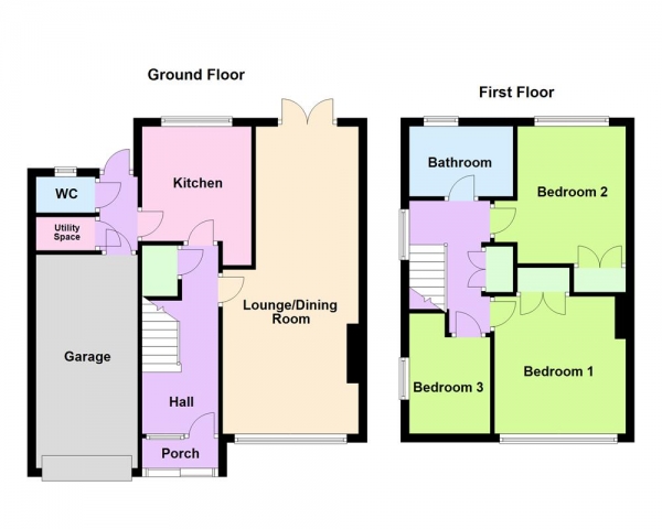 Floor Plan Image for 3 Bedroom Semi-Detached House for Sale in Woodside Way, Aldridge, WS9 0HY