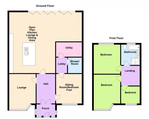 Floor Plan Image for 3 Bedroom Semi-Detached House for Sale in Berryfields, Aldridge, Walsall, WS9 0EE