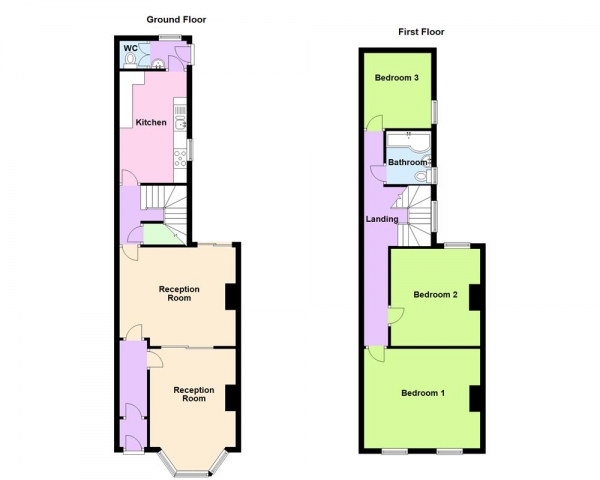 Floor Plan Image for 3 Bedroom Terraced House for Sale in Westbourne Road, Walsall, WS4 2JD