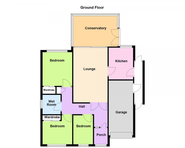 Floor Plan Image for 3 Bedroom Bungalow for Sale in St. Johns Road, Pelsall, Walsall, WS3 4HB