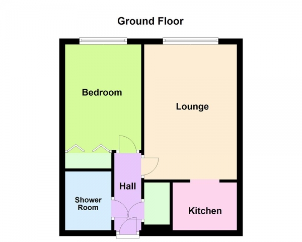 Floor Plan Image for 1 Bedroom Retirement Property for Sale in Homebell House, Northgate, Aldridge, WS9 8QB