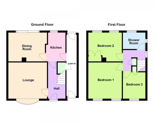 Floor Plan Image for 3 Bedroom End of Terrace House for Sale in Trevor Road, Pelsall, WS3 5DN