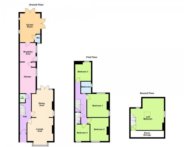 Floor Plan Image for 5 Bedroom Semi-Detached House for Sale in Lichfield Road, Rushall, WS4 1ED