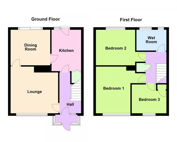 Floor Plan Image for 3 Bedroom End of Terrace House for Sale in Westgate, Aldridge, WS9 8BS