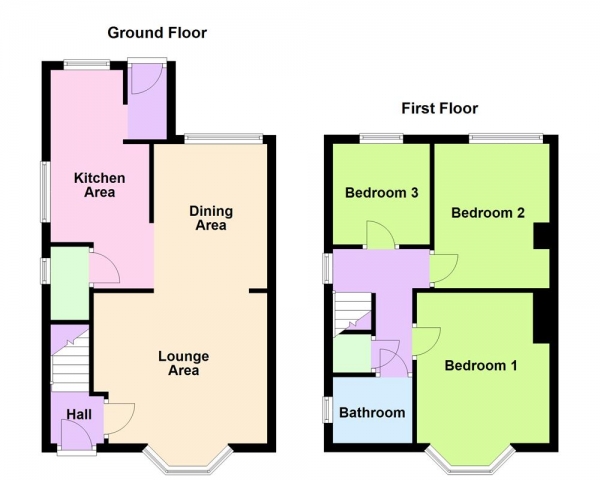 Floor Plan Image for 3 Bedroom Semi-Detached House for Sale in Highfield Road, Pelsall, WS3 4PE