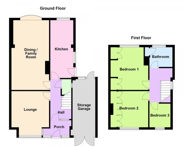 Floor Plan Image for 3 Bedroom Semi-Detached House for Sale in Wolverhampton Road, Pelsall, WS3 4AW