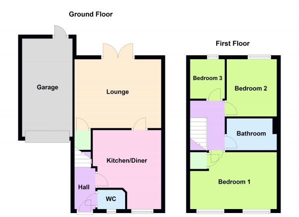 Floor Plan Image for 3 Bedroom Semi-Detached House for Sale in Turnstone Road, Walsall, WS3 1EP