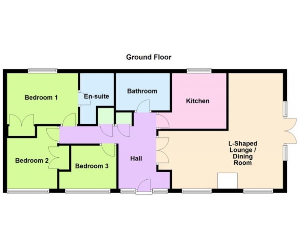 Floor Plan for 3 Bedroom Bungalow for Sale in Pinfold Lane, Aldridge, WS9 0QU, Aldridge, WS9, 0QU - OIRO &pound375,000