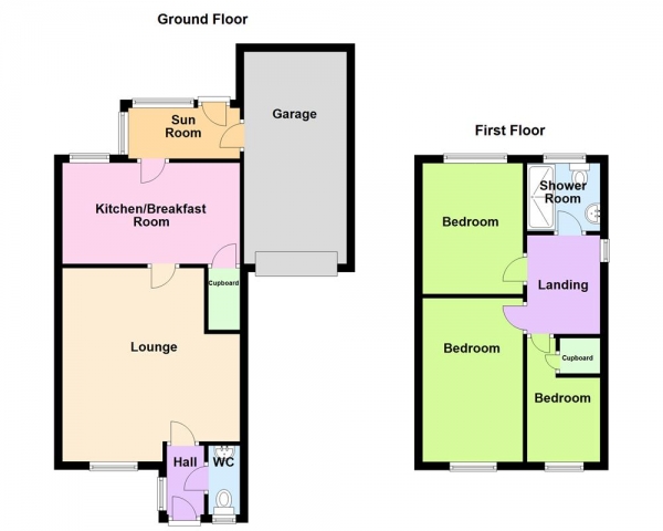 Floor Plan Image for 3 Bedroom Semi-Detached House for Sale in Dartmouth Avenue, Walsall, WS3 1ST