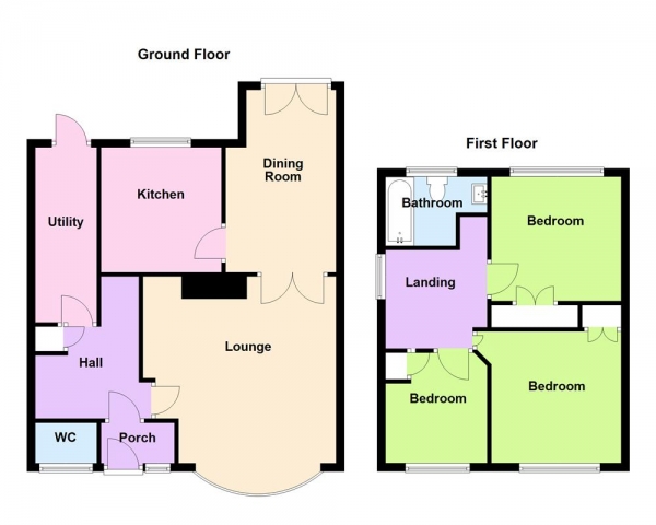 Floor Plan Image for 3 Bedroom Link Detached House for Sale in Kingshayes Road, Aldridge, Walsall, WS9 8RU