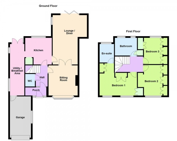 Floor Plan for 3 Bedroom Detached House for Sale in Gaydon Road, Aldridge, WS9 0SX, Aldridge, WS9, 0SX - OIRO &pound420,000