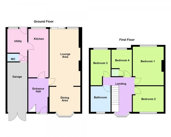 Floor Plan Image for 4 Bedroom Semi-Detached House for Sale in Field Road, Bloxwich, WS3 3NA