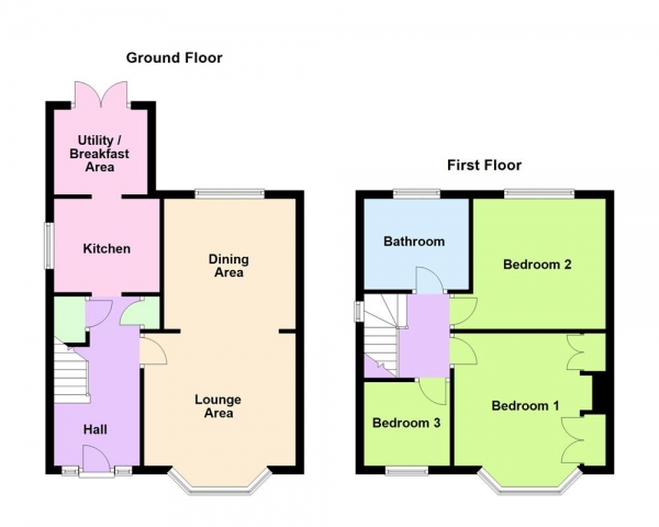 Floor Plan Image for 3 Bedroom Semi-Detached House for Sale in Sutton Road, Walsall, WS5 3AJ