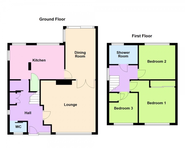 Floor Plan Image for 3 Bedroom Link Detached House for Sale in Wood End Way, Aldridge, WS9 8SF