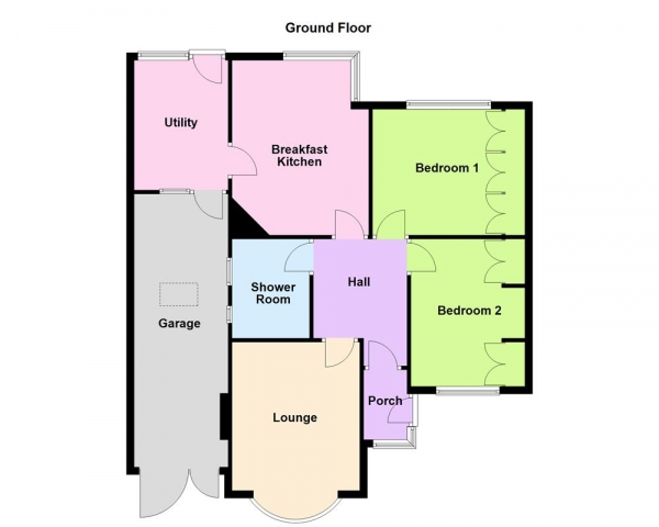 Floor Plan Image for 2 Bedroom Semi-Detached Bungalow for Sale in Cartbridge Lane, Rushall, WS4 1SB