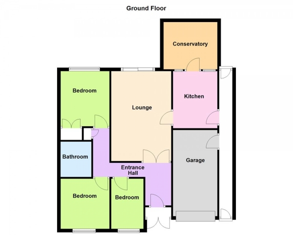 Floor Plan Image for 3 Bedroom Detached Bungalow for Sale in St. Johns Road, Pelsall, Walsall, WS3 4HB