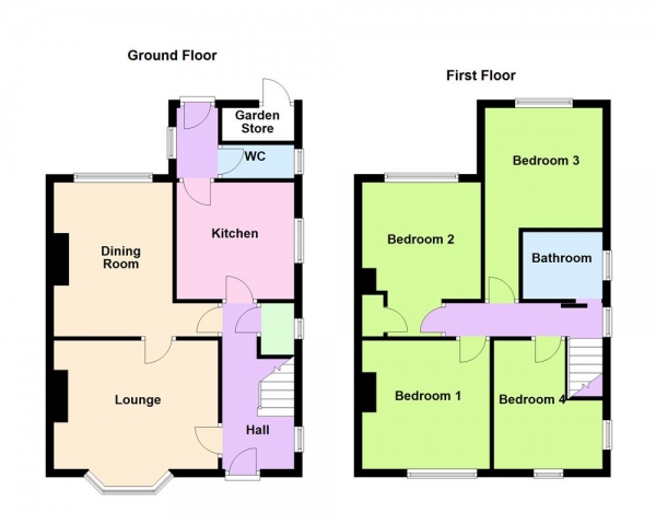 Floor Plan Image for 4 Bedroom Semi-Detached House for Sale in Mount Road, Pelsall, WS3 4PG