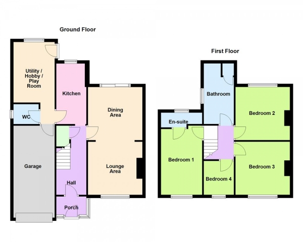 Floor Plan Image for 4 Bedroom Semi-Detached House for Sale in Shortlands Lane, Pelsall, WS3 4AG