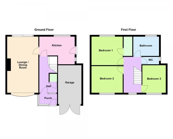 Floor Plan Image for 3 Bedroom Semi-Detached House for Sale in Lancaster Avenue, Aldridge, WS9 8RE