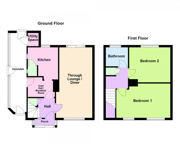 Floor Plan Image for 2 Bedroom Semi-Detached House for Sale in Margaret Road, Walsall, WS2 0HB