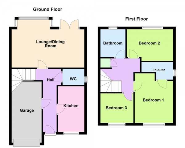 Floor Plan Image for 3 Bedroom Detached House for Sale in Aster Way, Walsall, WS5 4RX