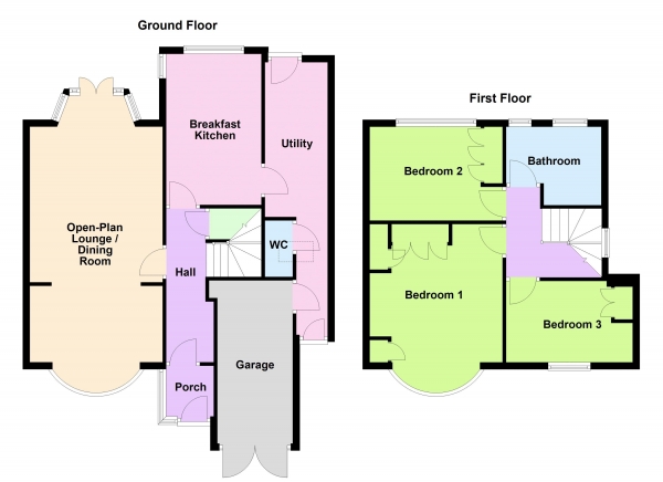 Floor Plan Image for 3 Bedroom Detached House for Sale in Calthorpe Road, Walsall, WS5 3LY