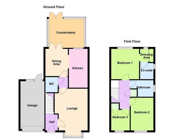 Floor Plan Image for 3 Bedroom Detached House for Sale in Little Orchard Close, Shelfield, WS4 1NZ