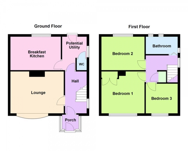 Floor Plan Image for 3 Bedroom Semi-Detached House for Sale in Clarendon Road, Pelsall, WS4 1AX