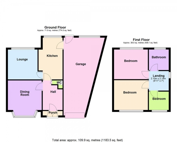 Floor Plan Image for 3 Bedroom Semi-Detached House for Sale in Daisybank Crescent, Walsall, WS5 3BH