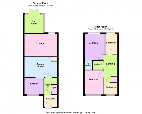 Floor Plan Image for 3 Bedroom Terraced House for Sale in Kingshayes Road, Aldridge, Walsall, WS9 8RZ