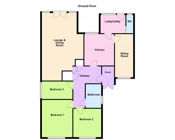 Floor Plan Image for 3 Bedroom Bungalow for Sale in Norman Road, Walsall, WS5 3QL