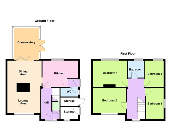 Floor Plan Image for 4 Bedroom Semi-Detached House for Sale in Jessie Road, Aldridge, WS9 8HW