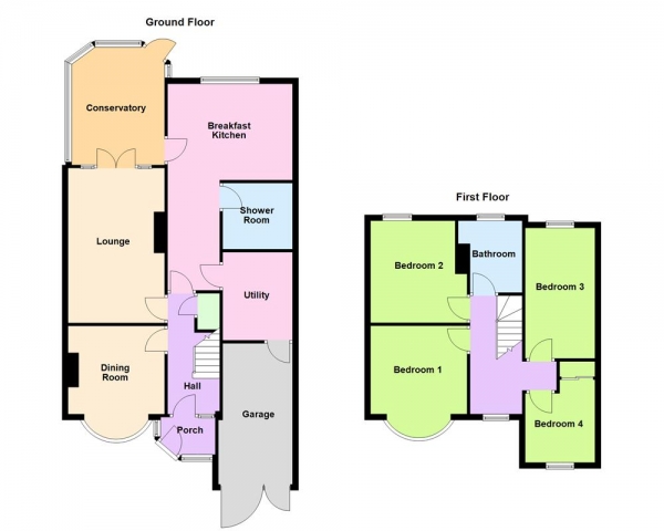 Floor Plan Image for 4 Bedroom Detached House for Sale in Whetstone Lane, Aldridge, WS9 0EU