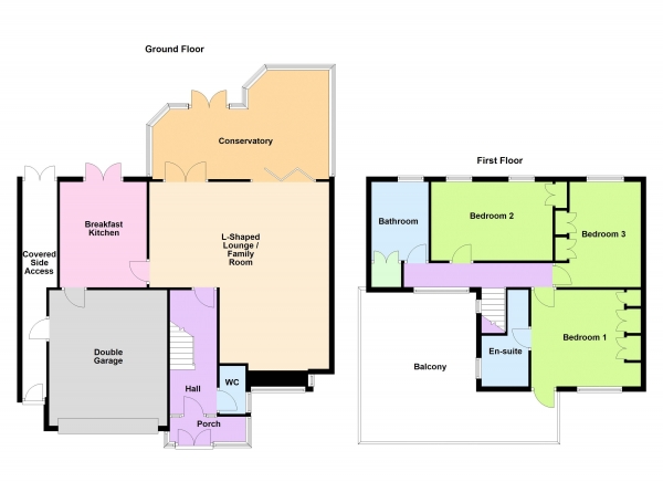 Floor Plan Image for 3 Bedroom Detached House for Sale in Beech Wood Close, Bloxwich, WS3 3PL