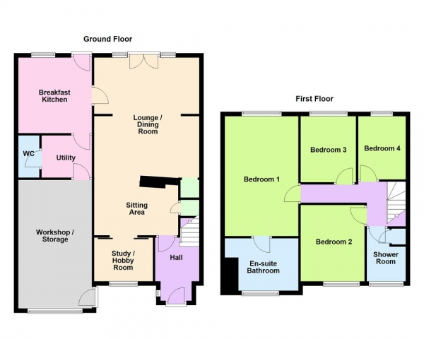 Floor Plan Image for 4 Bedroom Semi-Detached House for Sale in Wallcroft, Aldridge, WS9 8QJ