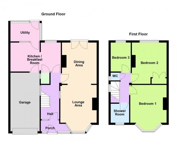 Floor Plan Image for 3 Bedroom Semi-Detached House for Sale in Forest Avenue, Walsall, WS3 1EY