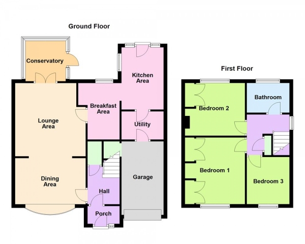 Floor Plan Image for 3 Bedroom Semi-Detached House for Sale in High Ridge, Aldridge, WS9 0DS